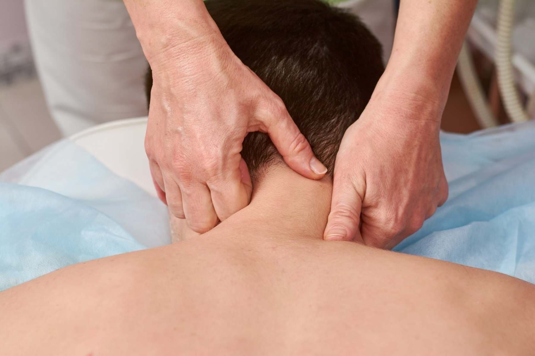 neck massage close up